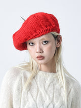 Red Knit Beret
