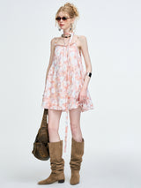 Pink Blossom A-Line Mini Dress