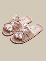 Pink Silk Ribbon Slippers