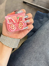 Pink Butterfly AirPods Case
