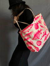 Neon Fish Pattern Tote Bag