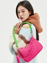 Pink Convertible Shoulder Bag