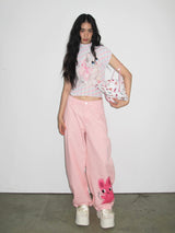 Character Graphic Wide Pants