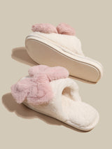 Pink Ribbon Puff Slippers