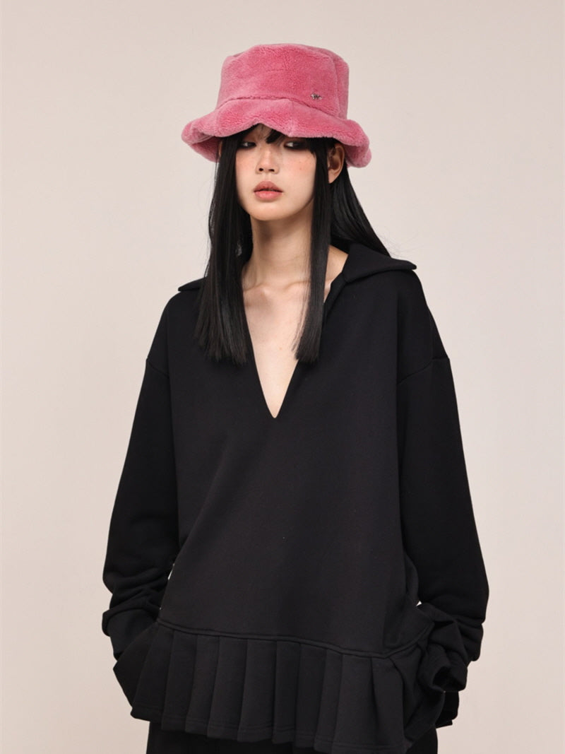 Pink Wave Chic Faux Fur Bucket Hat