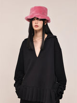 Pink Wave Chic Faux Fur Bucket Hat