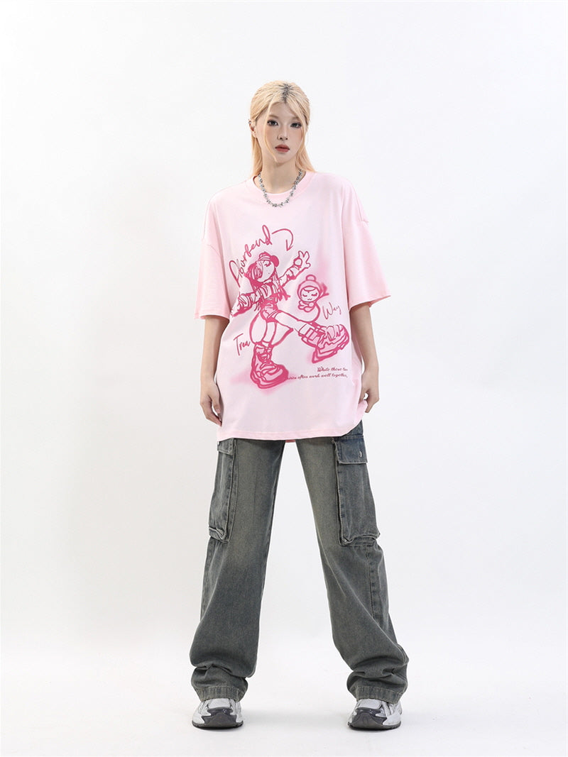 Pink Graffiti Graphic Tee