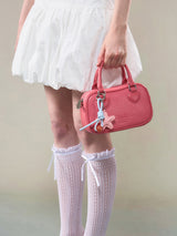 Mini Handle Heart Patch Bag