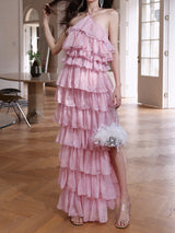 Tiered Chiffon Maxi Dress