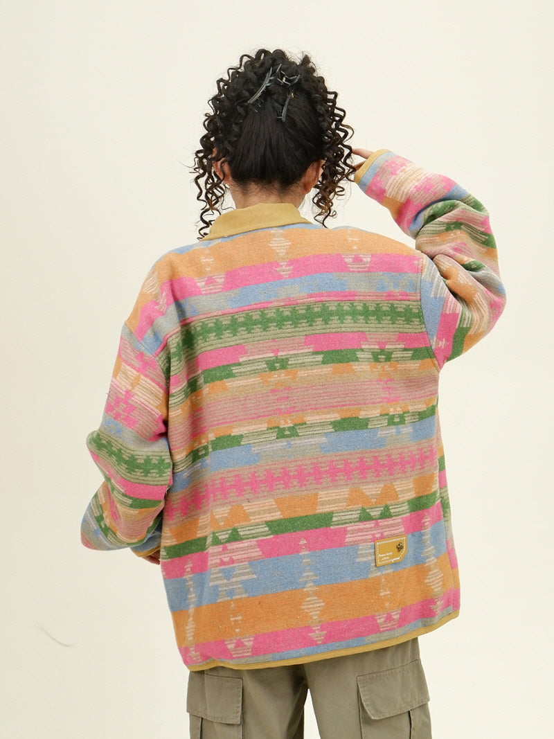 Colorful Ethnic Shirt Jacket