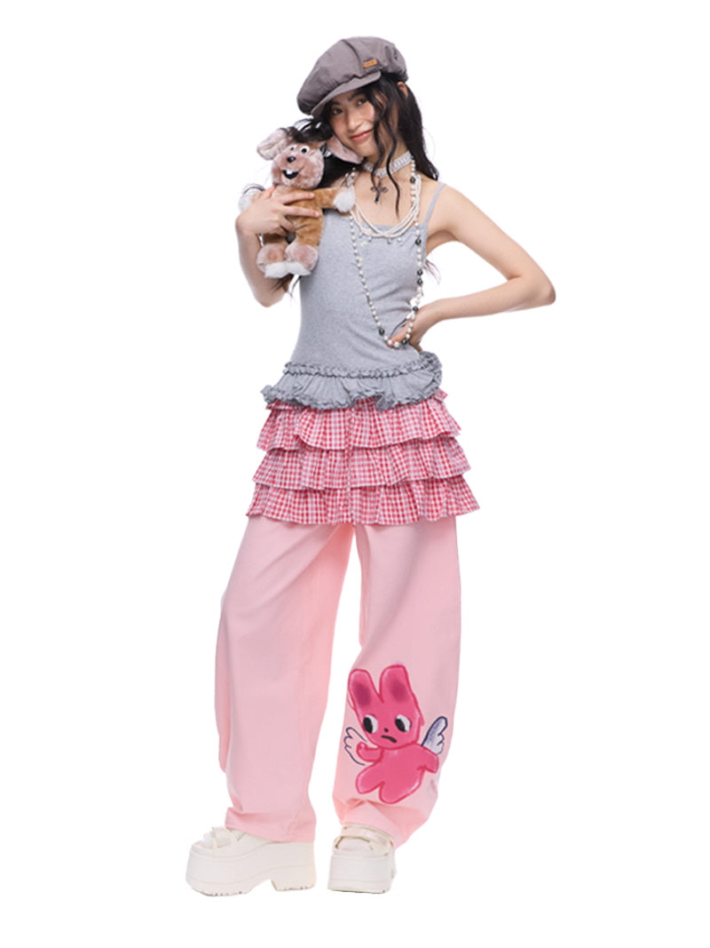 Character Graphic Wide Pants