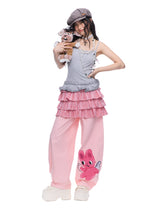 Character Graphic Wide Pants
