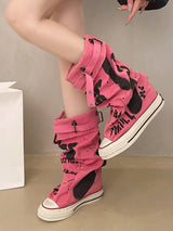 Canvas Pink Boots