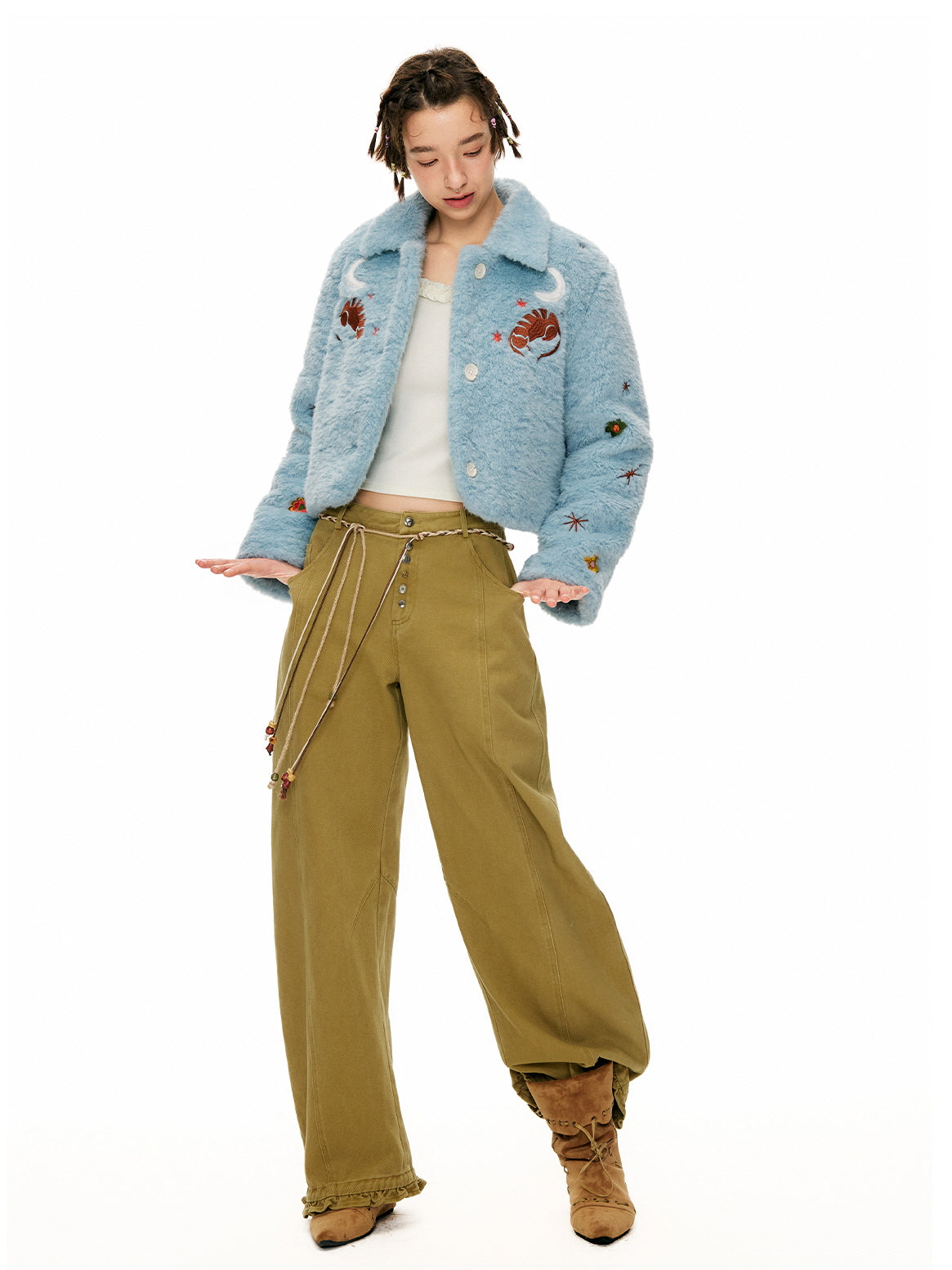 Sky Blue Astro Fur Jacket