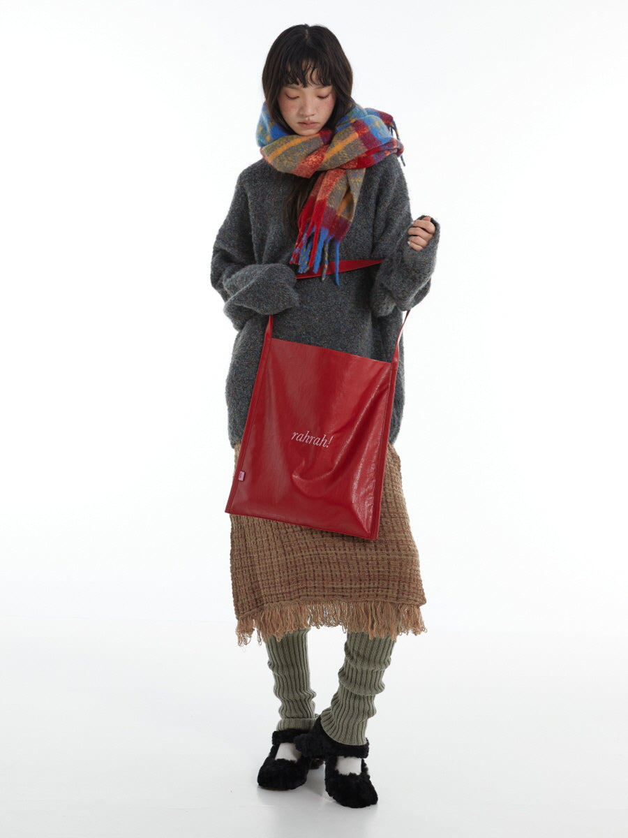 Red Square Shoulder Tote