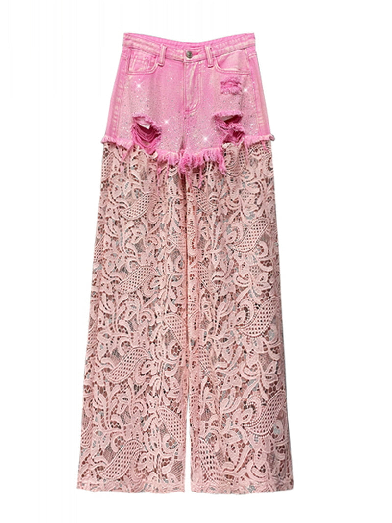Lace Wide Pants