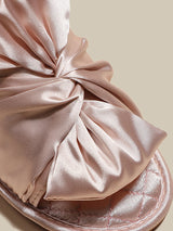 Pink Silk Ribbon Slippers