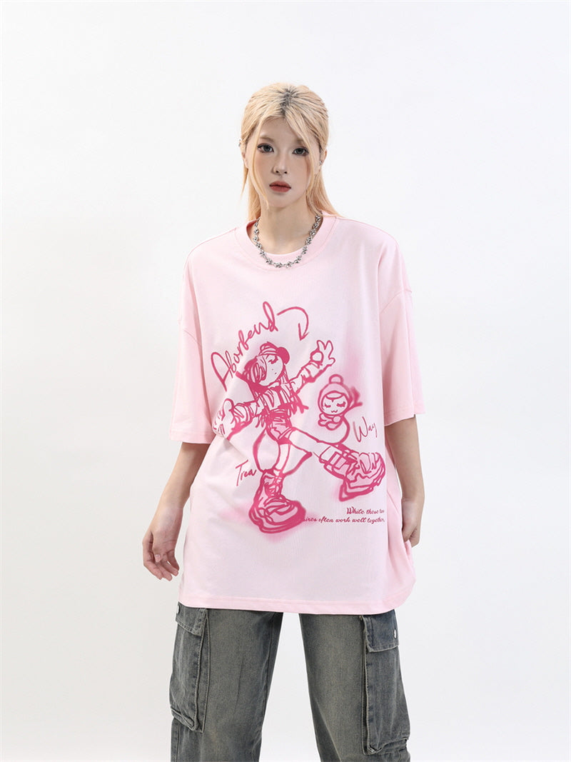 Pink Graffiti Graphic Tee