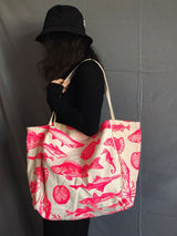 Neon Fish Pattern Tote Bag
