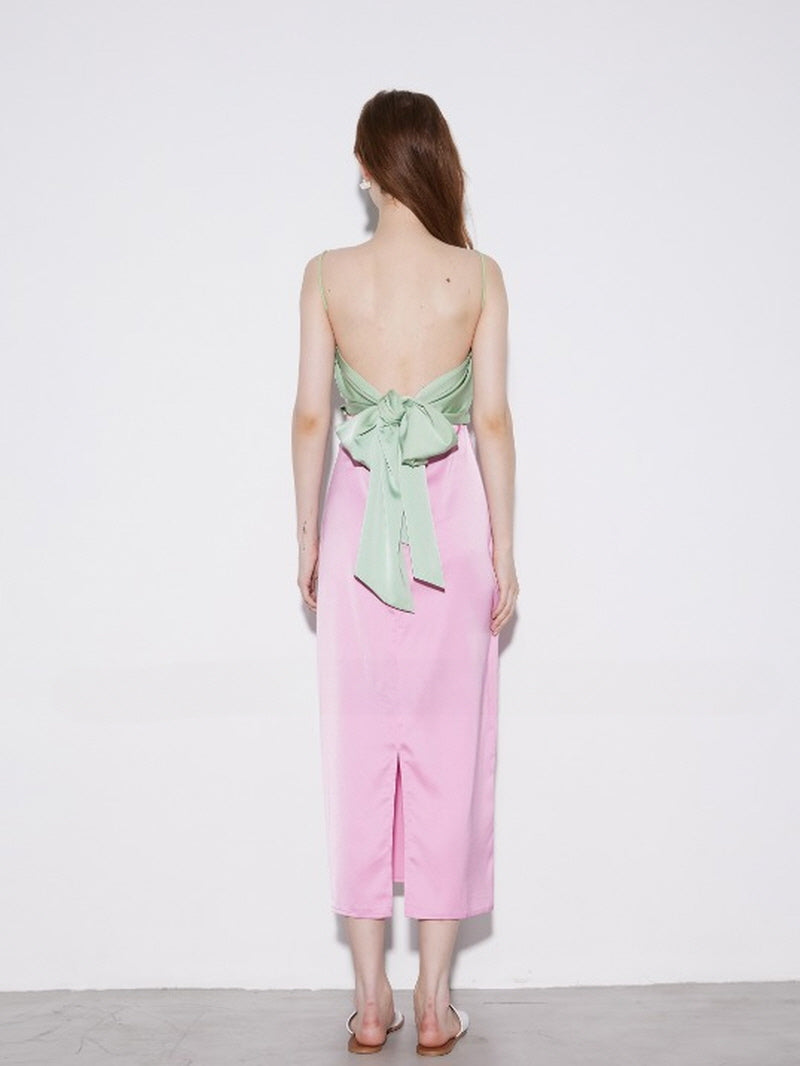 Smocked Colorblock Maxi Dress
