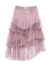 Layered Romantic Pink Maxi Skirt