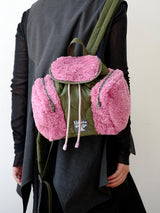 Colorblock Fur Backpack