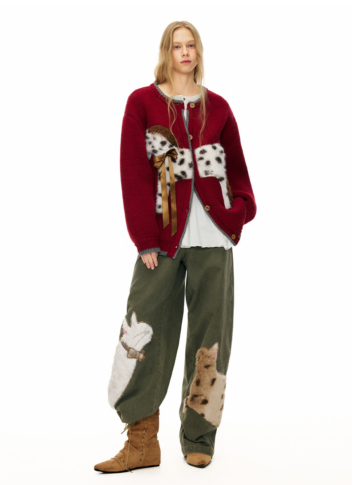 Dalmatian Pony Wide Cardigan