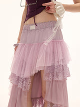 Layered Romantic Pink Maxi Skirt