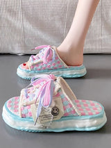 Color Block Platform Slippers