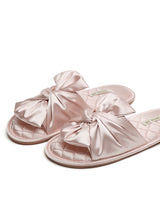 Pink Silk Ribbon Slippers