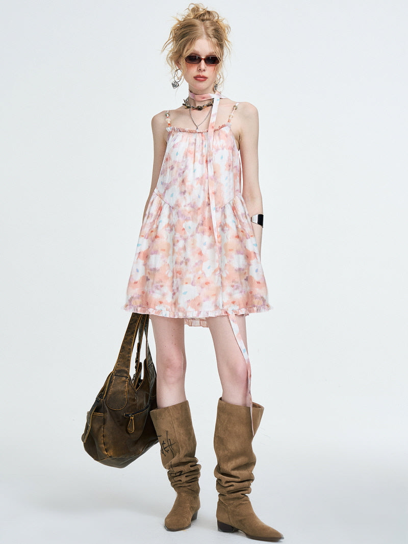 Pink Blossom A-Line Mini Dress