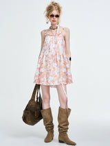 Pink Blossom A-Line Mini Dress
