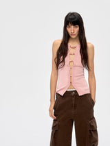 Ring Buckle Ribbed Tank