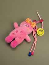 Pink Bunny Plush Keychain