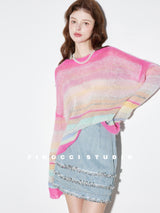 Oversized Gradient Knit Sweater