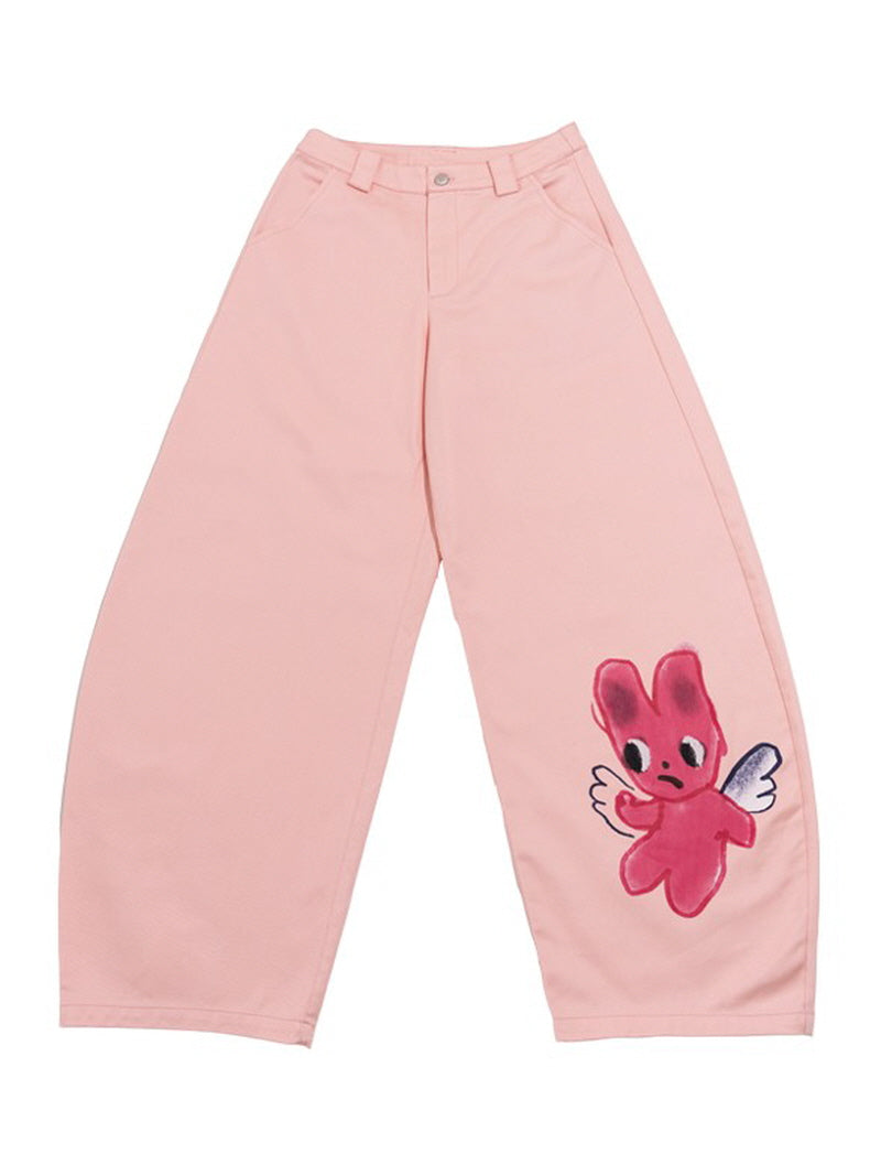 Character Graphic Wide Pants