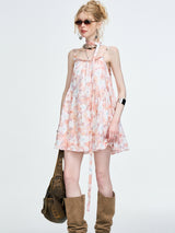 Pink Blossom A-Line Mini Dress