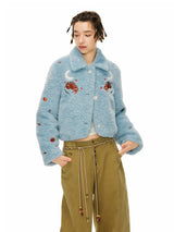 Sky Blue Astro Fur Jacket