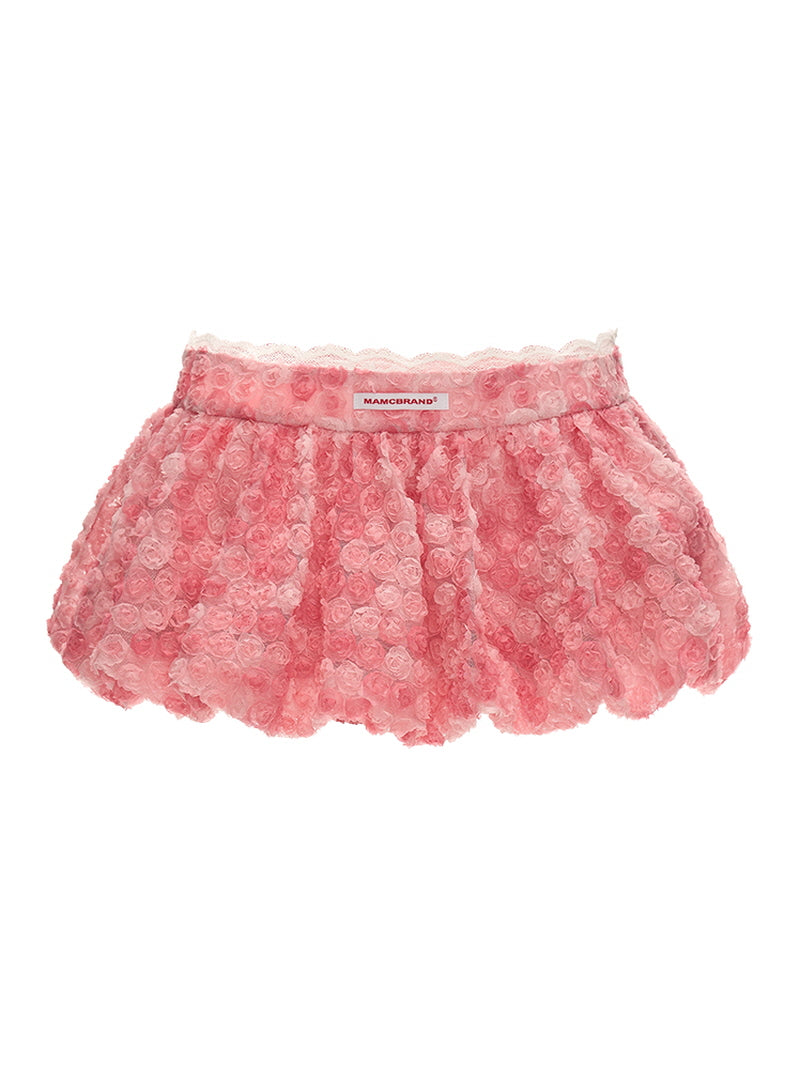 Pink Ruffle Mini Skirt