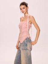 Sheer Choker Tube Top