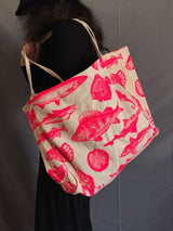 Neon Fish Pattern Tote Bag