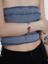 Pink Charm Layered Bracelet Set