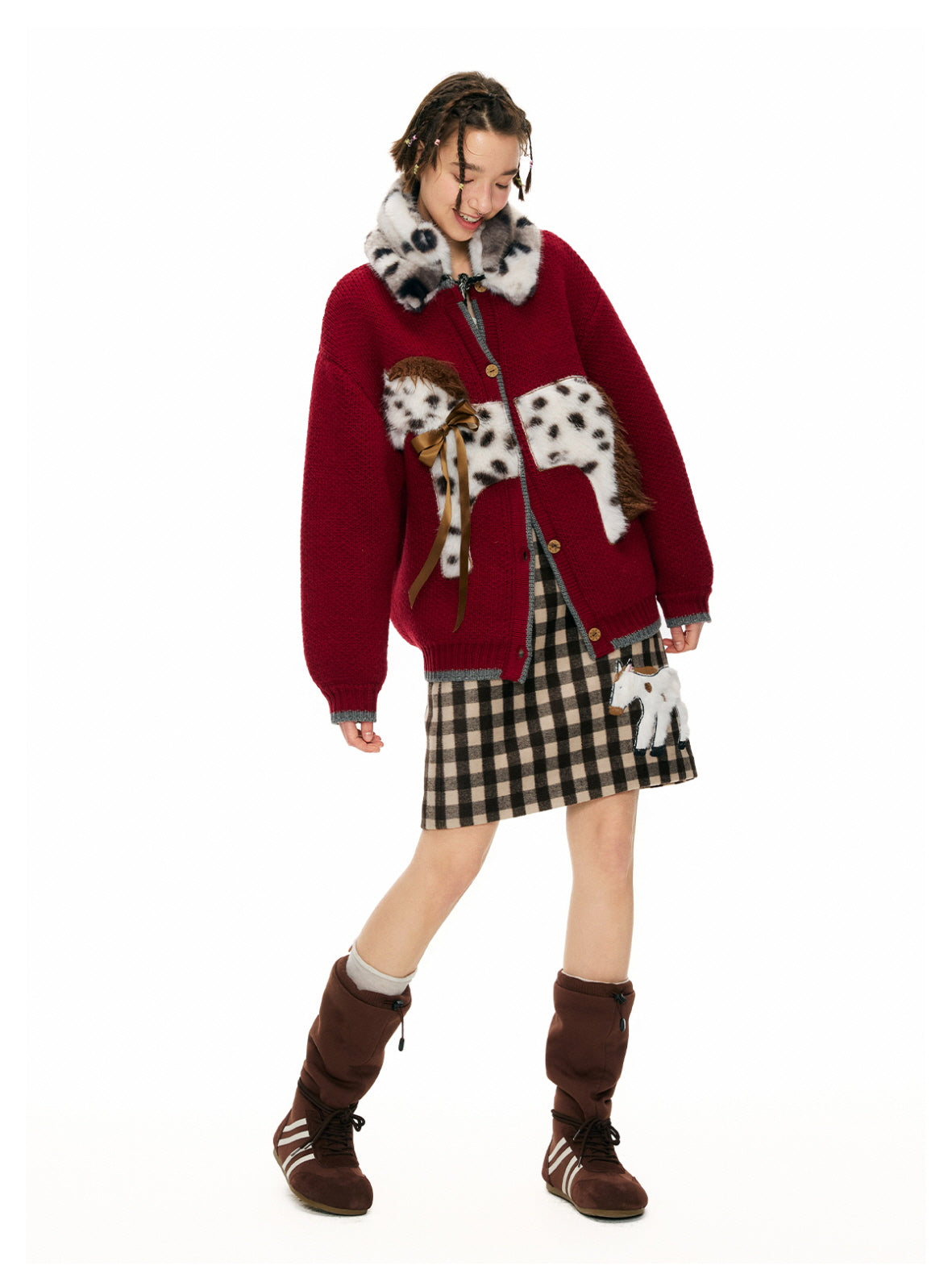 Dalmatian Pony Wide Cardigan