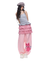 Character Graphic Wide Pants