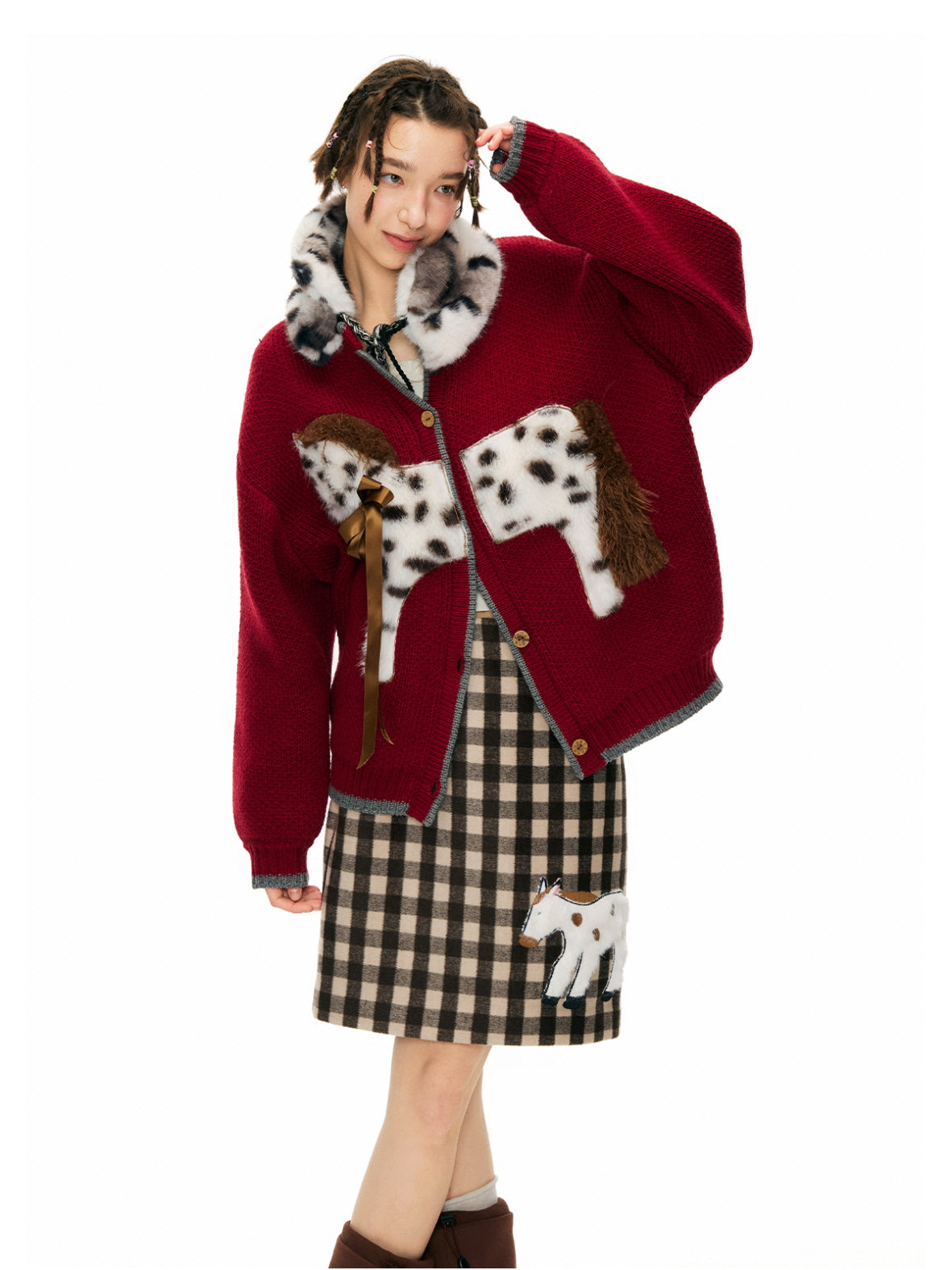 Dalmatian Pony Wide Cardigan