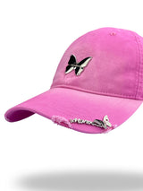 Vintage Butterfly Pink Cap