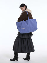 Blue ROUTINE Pattern Tote Bag