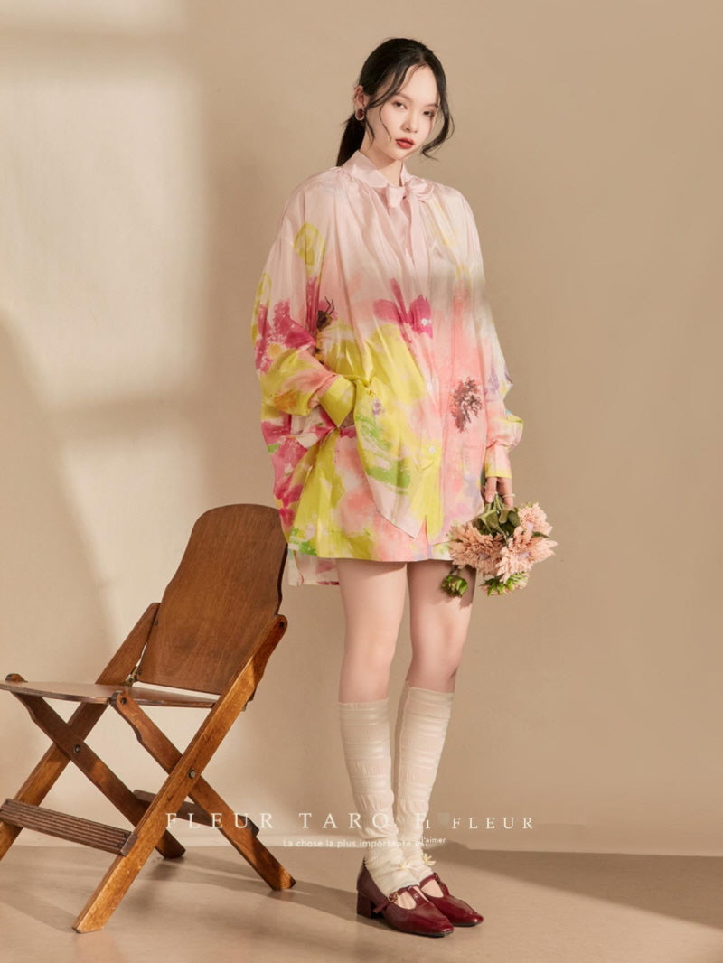 Floral Blouse & Shorts Set