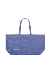 Blue ROUTINE Pattern Tote Bag
