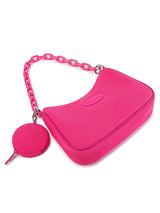 Pink Convertible Shoulder Bag
